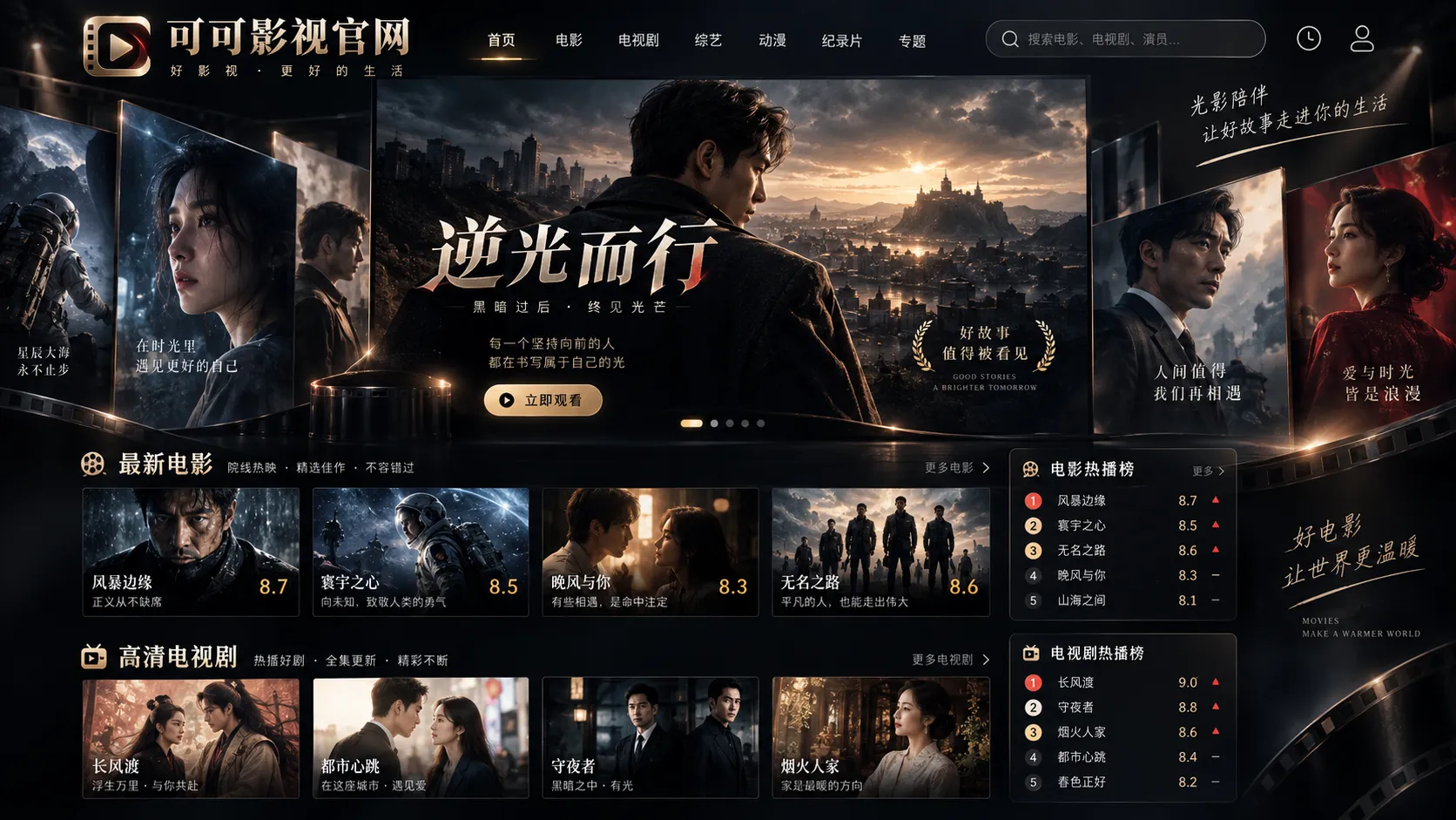 可可影视今日内容与创作主视觉